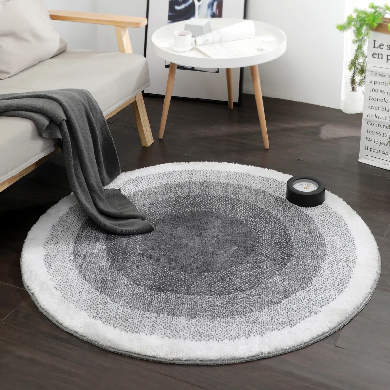 Nordic Grey Series Round Carpets Thick Computer Chair Mat Round Rugs For Living Room Carpet Kids Bedroom Modern Study Room Floor Nordic Grey Series Round Carpets Thick Computer Chair Mat Round Rugs For Living Room Carpet Kids Bedroom Modern Study Room Floor