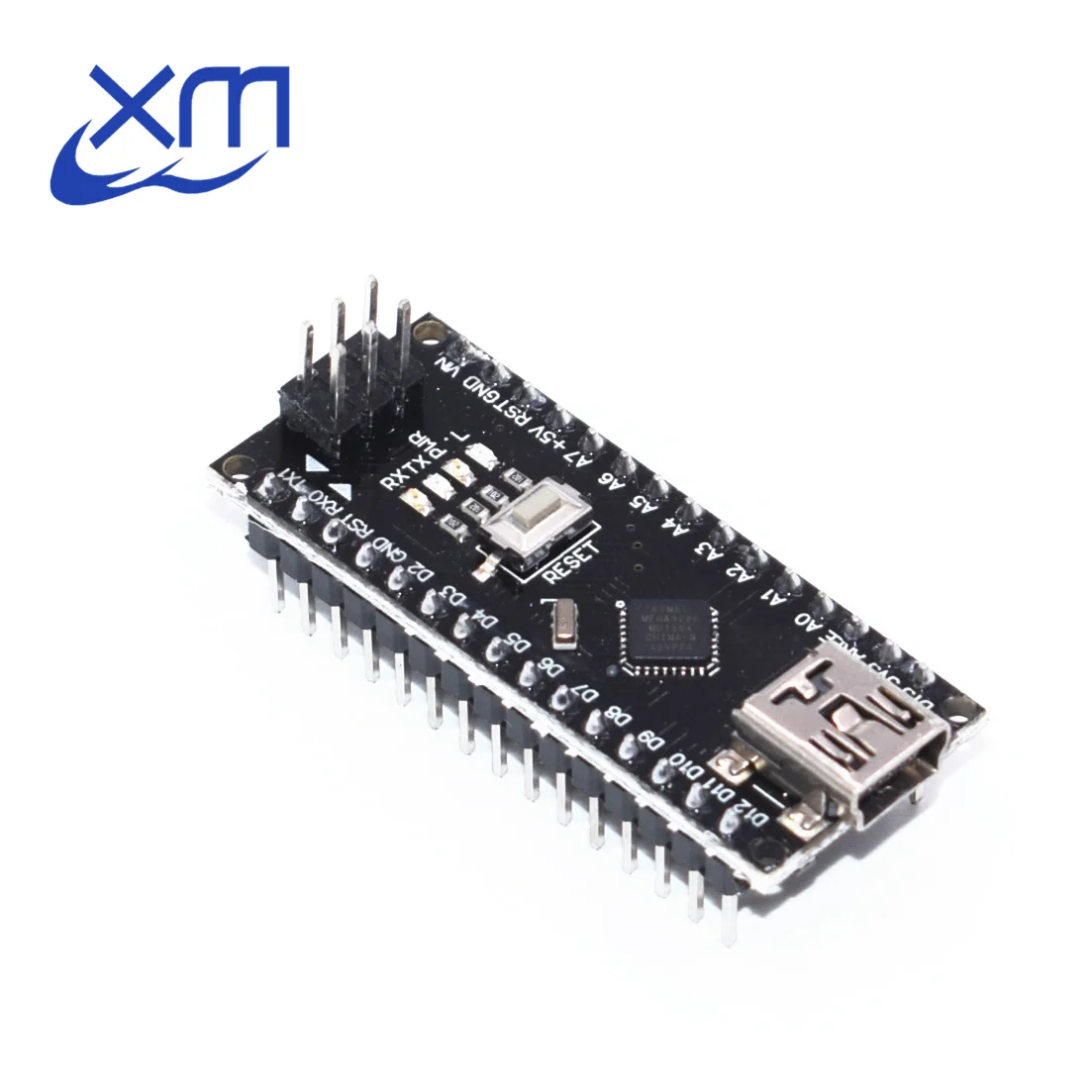 Черный припаянный NANO V3 Mini USB с Загрузчиком Nano V3.0 контроллер совместим CH340 16 МГц (hei)