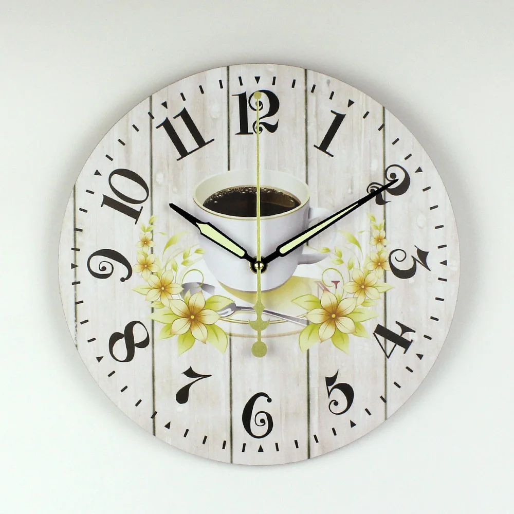 Cocina moderna Reloj de Pared Creativo de Diseño de Garantía 3 Años El Café  Decorativo Reloj de Pared de Estilo Mediterráneo Más Silencioso reloj de  pared reloj pared cocina reloj decorativo pared