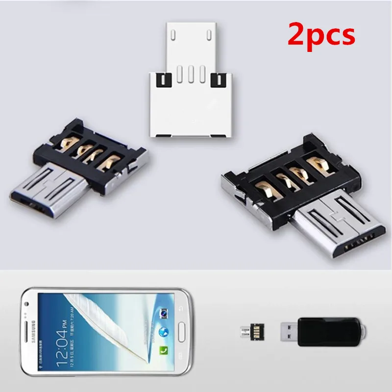 2 шт. Android мобильный телефон OTG штекер USB к Micro адаптер конвертер для расширения