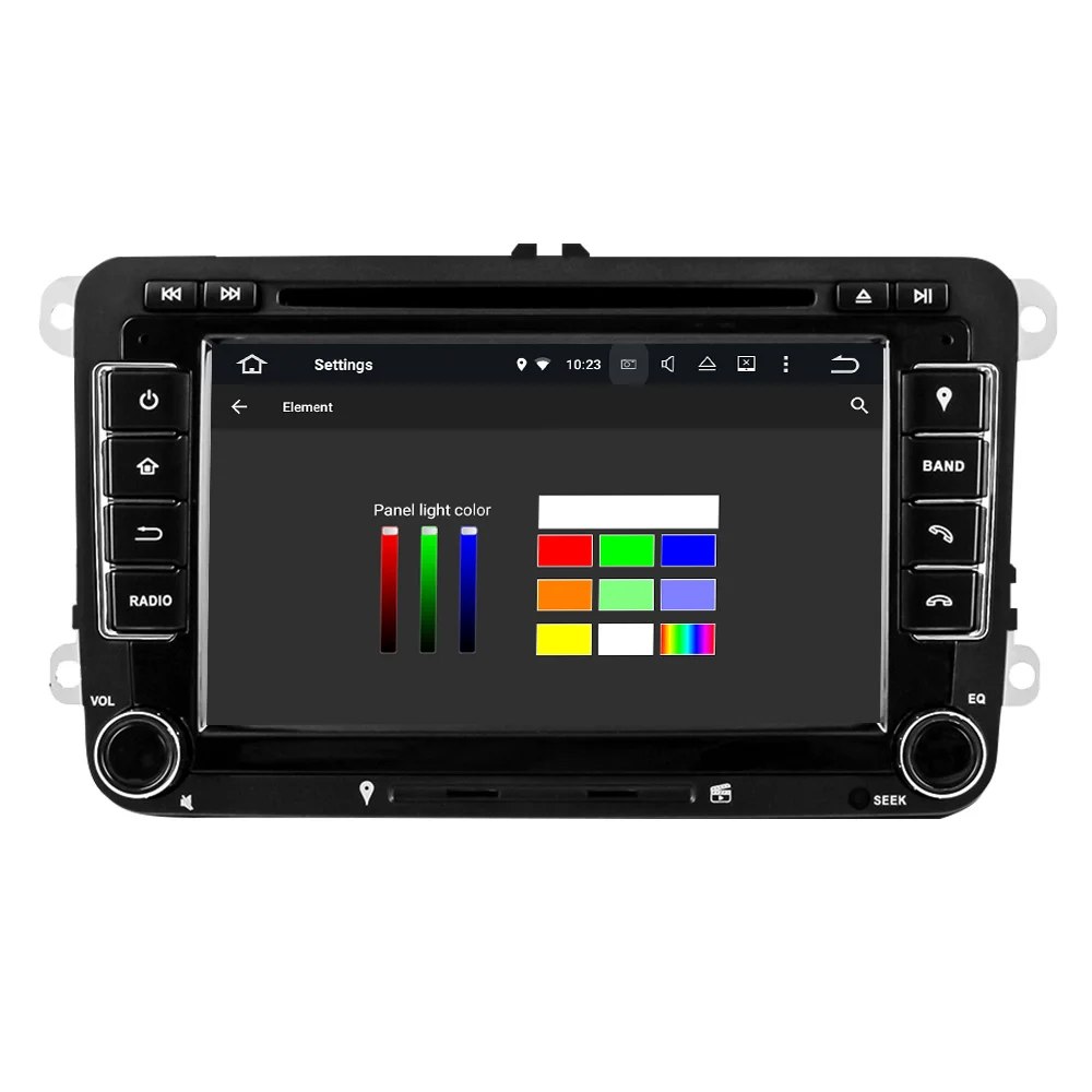 Sale Eunavi Octa Core Android 9.0 2 Din Car dvd player For VW GOLF JETTA POLO TOURAM PASSAT B6 GPS Navi Stereo Radio touch screen usb 5