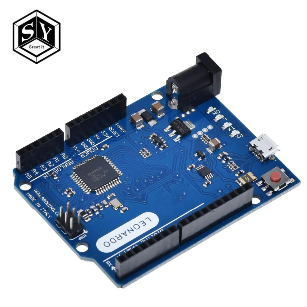 Great IT Leonardo R3 микроконтроллер Atmega32u4 макетная плата с usb-кабелем, совместимый для Arduino DIY стартовый комплект