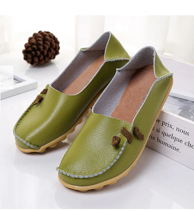 Fashion Summer Casual Genuine Leather Women’s Loafer Shoes