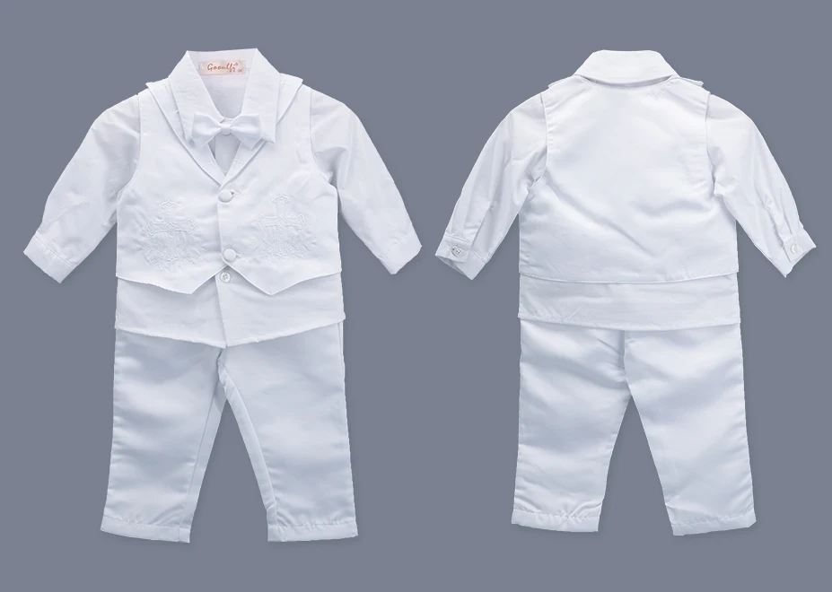 Gooulfi комплекты одежды для маленьких мальчиков крещение для маленьких мальчиков 6 шт. Одежда для новорожденных одежда крещение мальчика Крещение Одежда для маленьких мальчиков сувениры