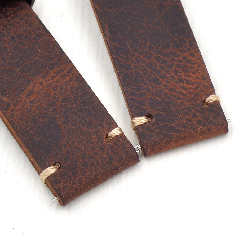 Ретро Пояса из натуральной кожи 18 19 20 21 22 мм Для мужчин отлично часы ремешок для seiko для МИДО Omega женский ремень браслет Ремешки