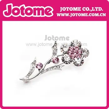 

High Quality Brooch Decorative Garment Dress Accessories Wedding Bridal Luxury Rhinestone Flower Rose Brooch Pin