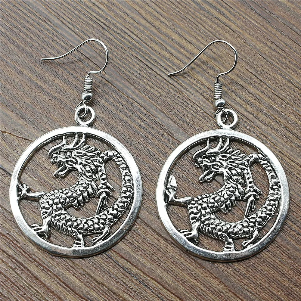 

Dangle Earring For Women 37x32mm Dragon Charming Drop Earring Dropshipping Suppliers
