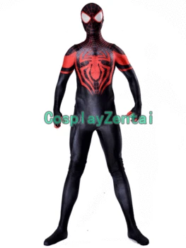 

Miles Morales spiderman Costume 3D Print Spandex Fullbody Zentai Suit Spiderman Cosplay Halloween Costume