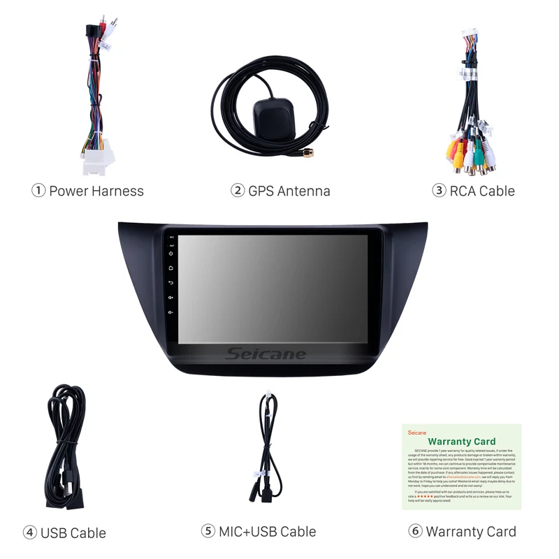 Seicane 9 inch Android 9.0 Car Multimedia player GPS for MITSUBISHI LANCER IX 2006 2007-2010 with W
