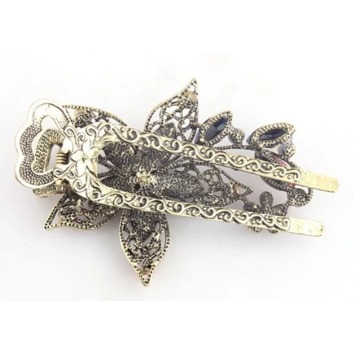 Fashion 1 Pc Lady Vintage Elegant Flower Hair Clip Crystal Hairpin Barrette Hair Jewelry Gift