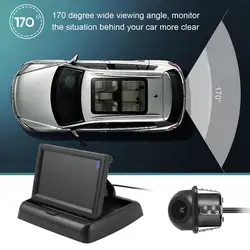 Универсальный автомобильный перевертыш с 4,3 "складной монитор дисплей + водонепроницаемый широкоугольный HD камера заднего вида