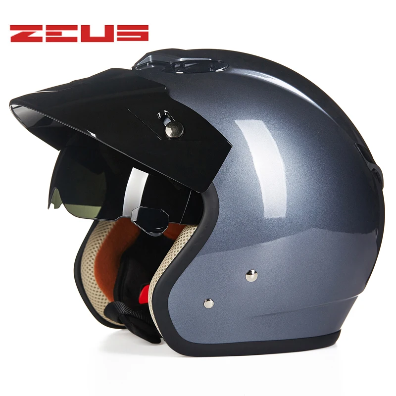 Винтажный шлем ZEUS Moto rcycle в стиле ретро прочные шлемы мотоциклетный DOT ECE 2205 для