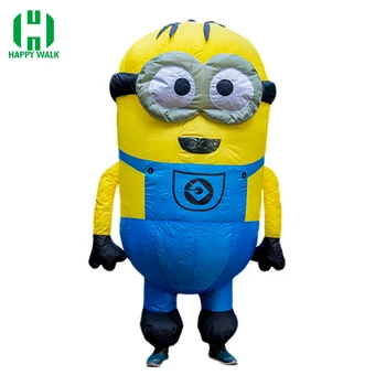 

New Minion Inflatable Costume With One Eye or Double Eyes Halloween Cosplay Party Costume Adult Minion Mascot Costume Carnival