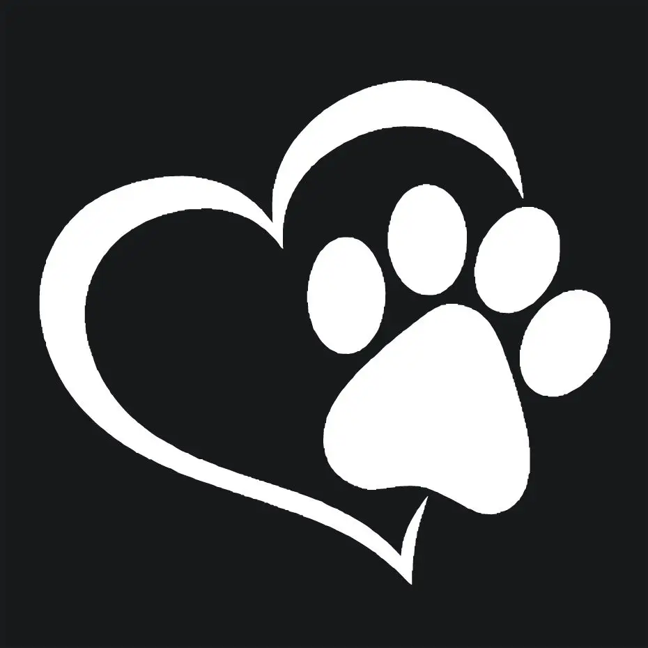 Наклейки на окна Love The Dog Paw 14 1X12 4 см|sticker yellow|sticker craftsticker cartoon |