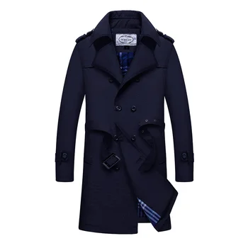 

Long trench coat men thicken outwear men mens long coats windbreaker casual jacket warm coat for mens