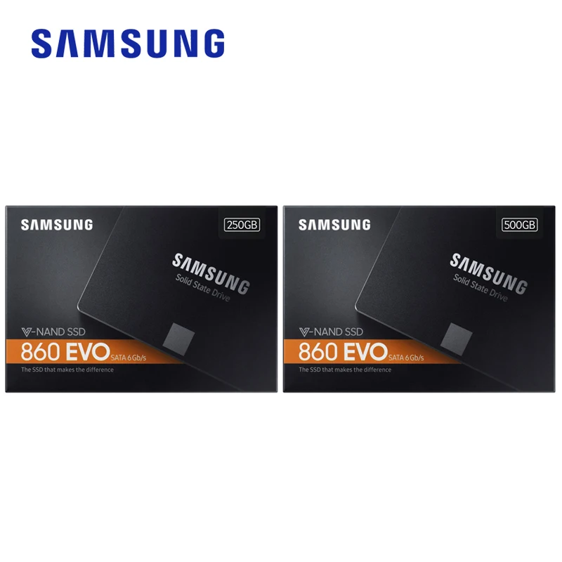 Samsung 860 EVO SSD 250GB 500GB 1TB Internal Solid State Disk HDD Hard Drive SATA3 2.5 inch Laptop Desktop PC Disk HD SSD Samsung 860 EVO SSD 250GB 500GB 1TB Internal Solid State Disk HDD Hard Drive SATA3 2.5 inch Laptop Desktop PC Disk HD SSD