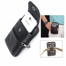 Кожаный кошелек на молнии с карманами на ремешке, поясной кошелек, поясная сумка унисекс для путешествий, сумка на молнии для денег, сумка для паспорта, поясная сумка