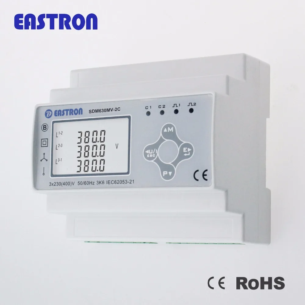 

SDM630MV-2C, 333mV CT connected, Dual Input Multifunction Power Meter for Lighting and Power, RS485 Modbus RTU, CE Approved
