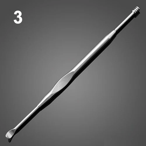 Нержавеющая сталь Серебряное ухо палочки средство длоя удаления воска кюретка здравоохранения инструмент уха выбрать 3 вида ручки дизайн новейший - Цвет: 3