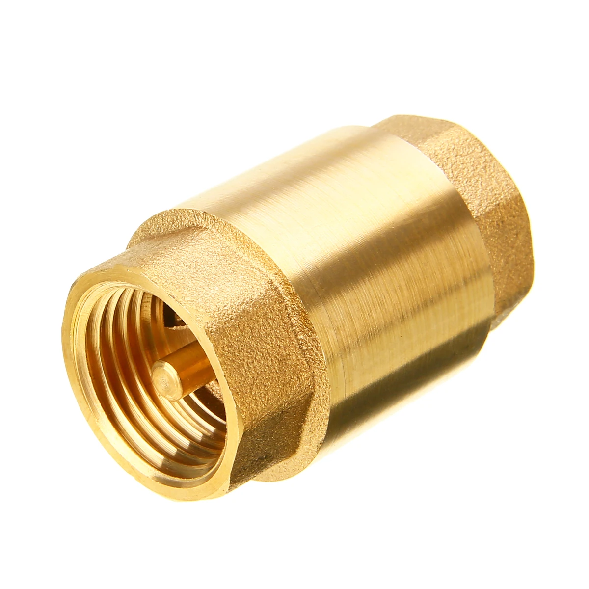 1pc New 1/2'' NPT Brass Thread In-Line Spring Check Valve 200WOG