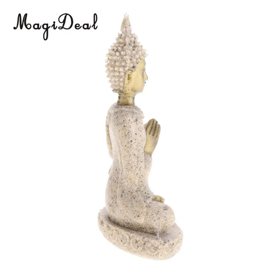 The Hue Sandstone Meditation Buddha Statue Sculpture Hand Carved Figurine Statue Home Decoration 