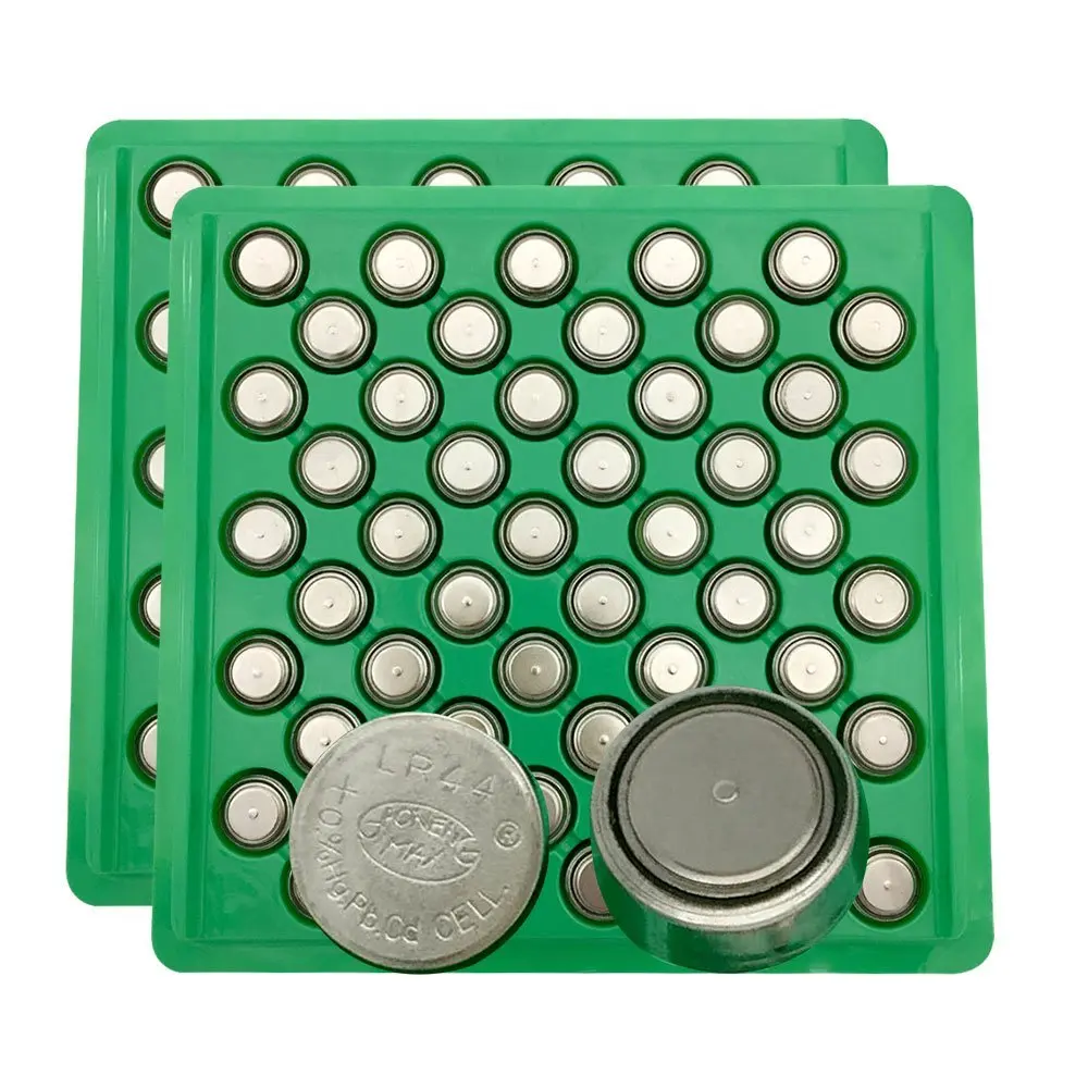 Saleaman 100 шт. LR44 357A A76 303 AG13 SR44SW SP76 L1154 RW82 RW42 Щелочная кнопки сотового Батарея