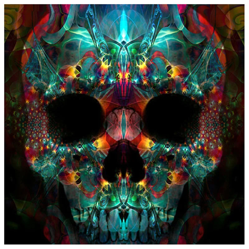 Diamond-Painting-Full-Round-Rhinestone-Mosaic-Halloween-beaming-Green-skull-Diamond-Embroidery-Home-Hecoration-YYM