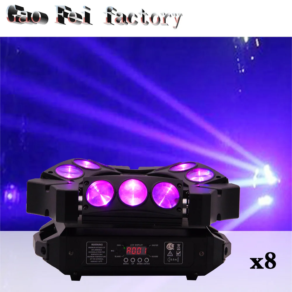 

8pcs/lot 9 Eyes Pixel 9X10W 4 IN 1 DMX Spider effect light Led Beam Moving Head