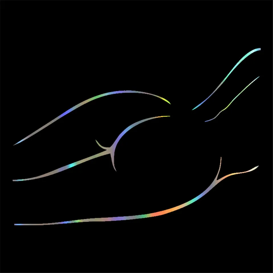 18.2cm13cm Sexy Nude Beauty Car Sticker Motorcycle Vinyl Decal BlackSilverLaser (4)