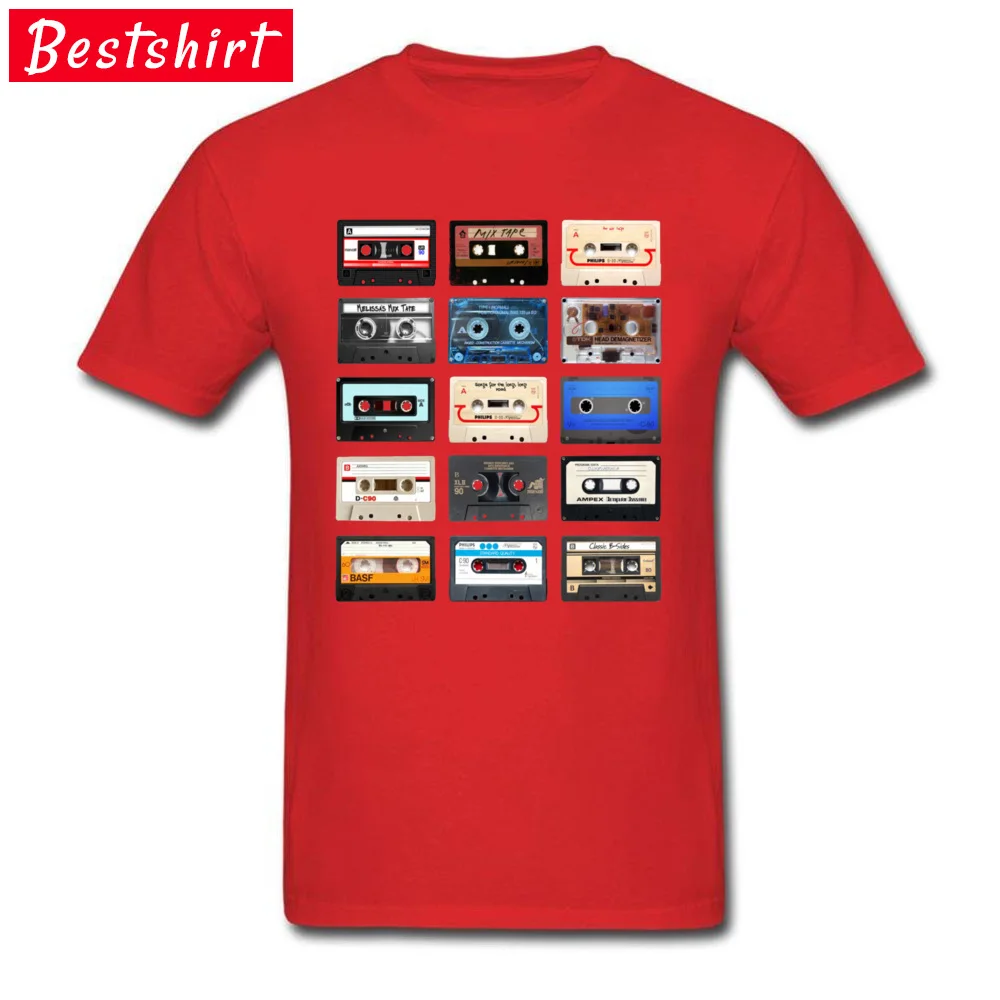 O Neck Music 14338 All Cotton Men T-Shirt Funny Short Sleeve Tees High Quality Casual Tops Shirt Top Quality Music  14338 red