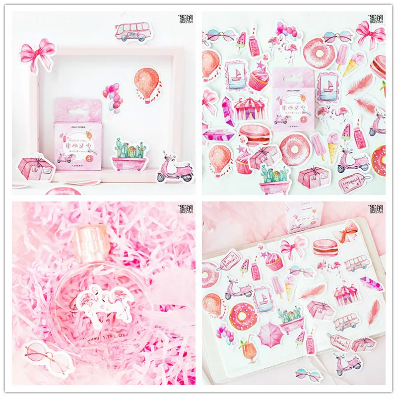 

45Pcs/set lovely Stationery sticker cute Maiden heart pattern notes christmas gift label school stationery