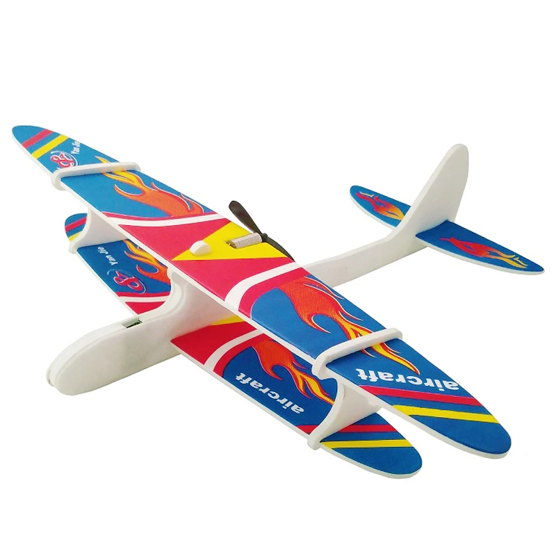 

2019 Foam Aircraft Capacitor Electric Glider Model Plane Hand Launch Throwing Aircraft Kid Baby Outdoor Games Fun Toys 28*30CM