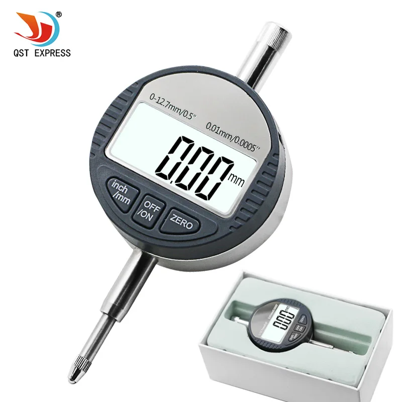 0 12.7mm/0.5" Digital Dial Indicator 0.01mm/0.0005" Electronic dial