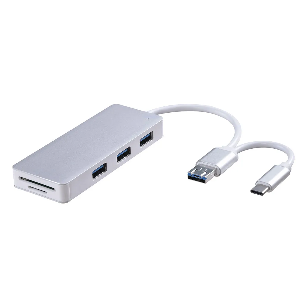 USB 3,1 Тип-C/Micro USB/USB 3,0 до 3 х USB концентратор USB и SD/устройство для считывания с tf-карт комбо MS/SD/M2/чтение карт TF компактный размер для переноски