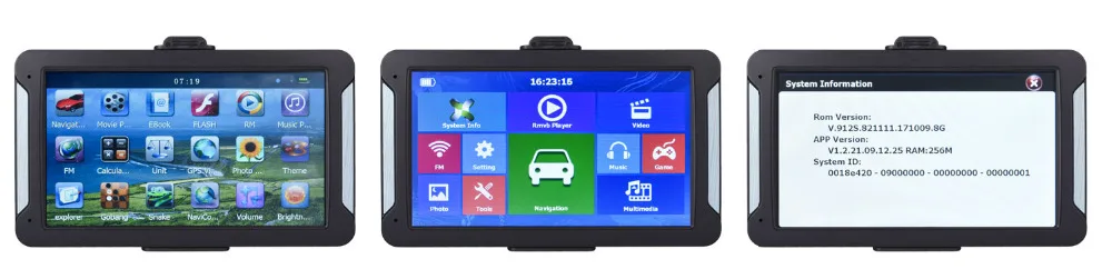7 дюймовый HD Автомобильный GPS навигатор FM 8G 256 МБ или 128 Мб новейшая Карта Европы