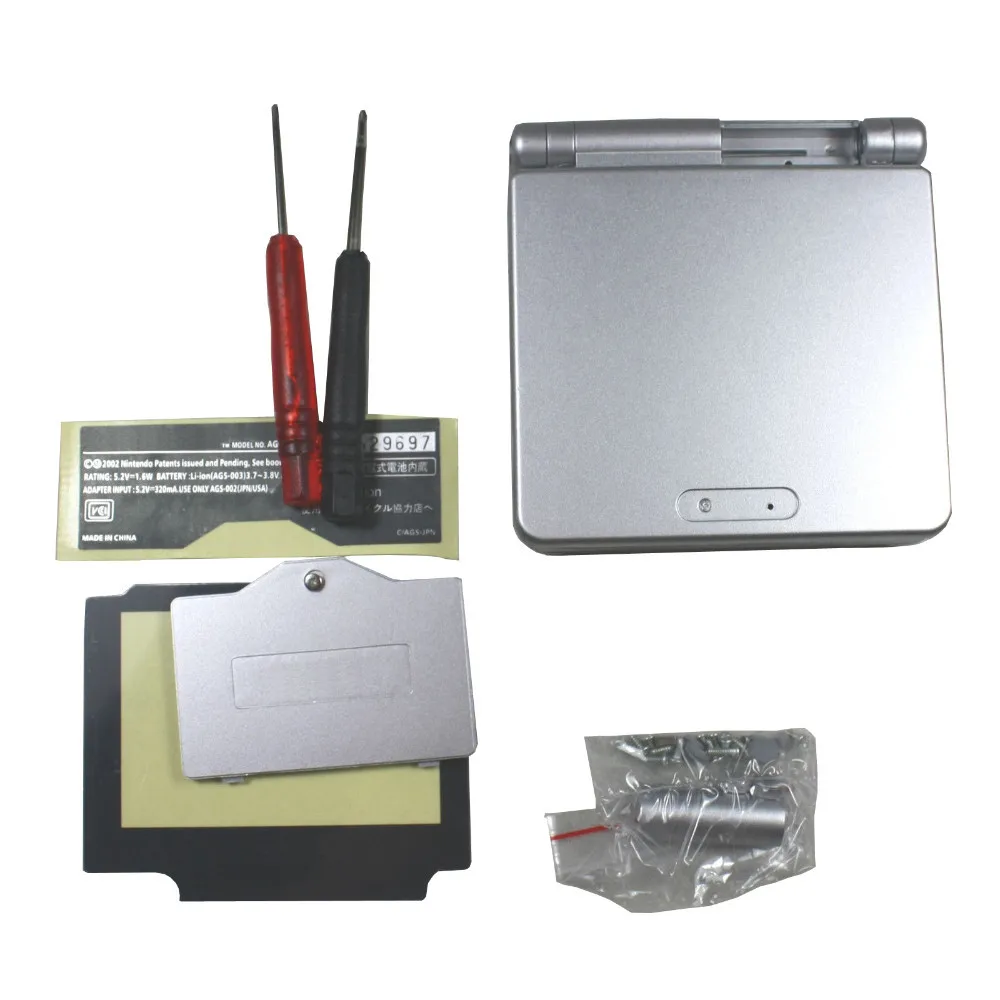 

Silver Full Housing Shell Case Cover Replacement for Nintendo GBA SP Gameboy Advance SP