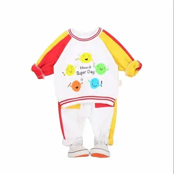 

NEW Spring Autumn Children Baby Boys Girls Clothes Infant Cartoon Letter T-shirt Pants Sets Toddler Cotton Clothing Tracksuits