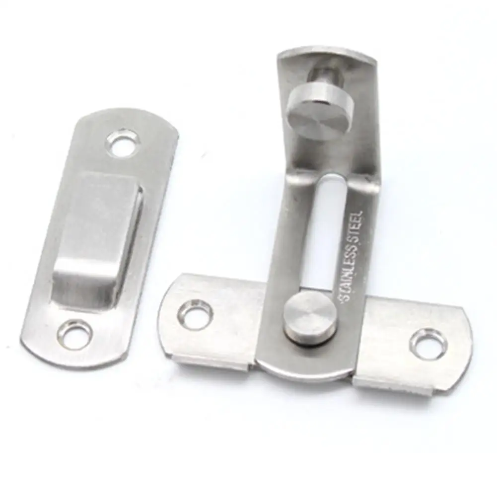 

Stainless Steel 90 Degree Security Door Door Buckle Sliding Lock Right Angle Corner Pin Latch Door Bolt
