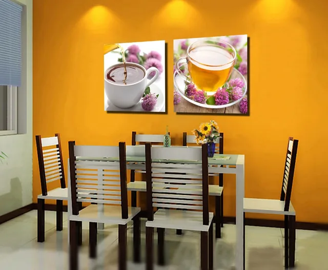 Aliexpress 2 Piece Canvas Wall Art Painting For 2 Piece Canvas Wall Art Painting For Dining Room Restaurant Decor Supply Picture Home