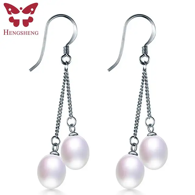 Hengsheng Double Pearl Earrings Teardrop White Pink Purple Hengsheng Double Pearl Earrings Teardrop White Pink Purple Freshwater Pearls Dangle Jewelry