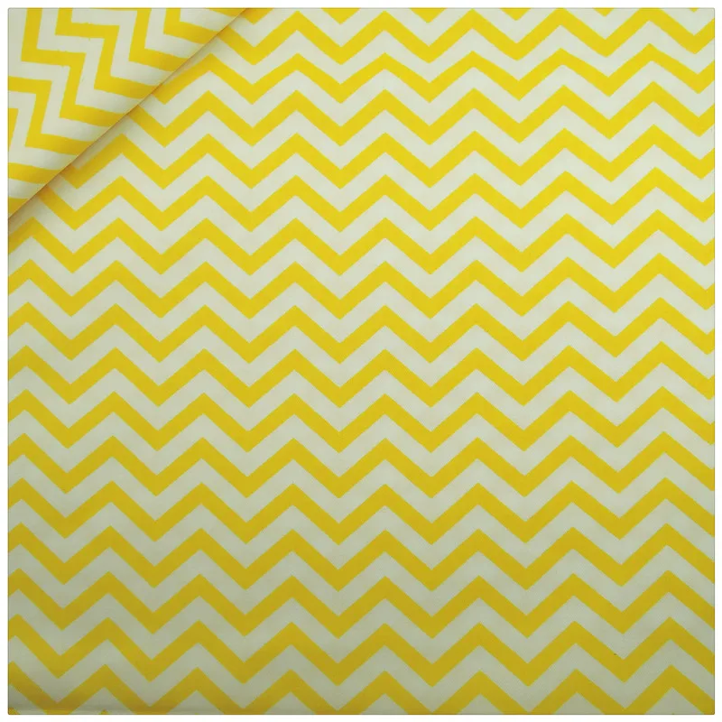 

Yellow Wave Printing Twill Cotton Fabric for Patchwork Diy Sewing Craft Tilda Doll Cloth Telas Home Decor Patchwork Tissue
