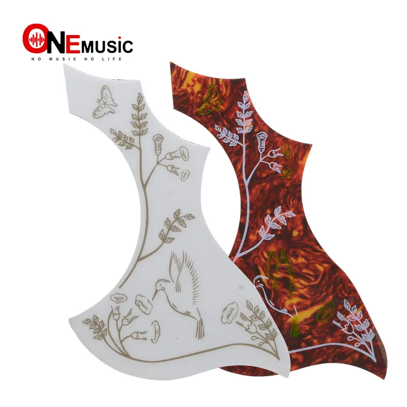 10 pcs Butterfly Hummingbird and Flower Guitar Pickguard Acoustic Pick Guard Sticker | Спорт и развлечения
