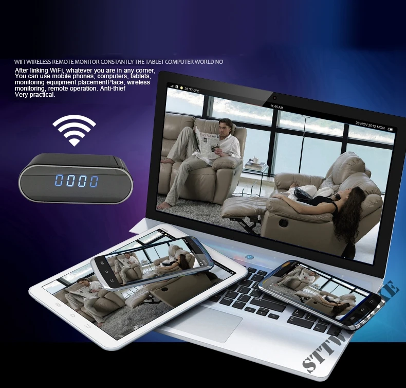 STTWUNAKE 1080 P HD мини камера DV ночного видения беспроводной wifi электронные часы IP