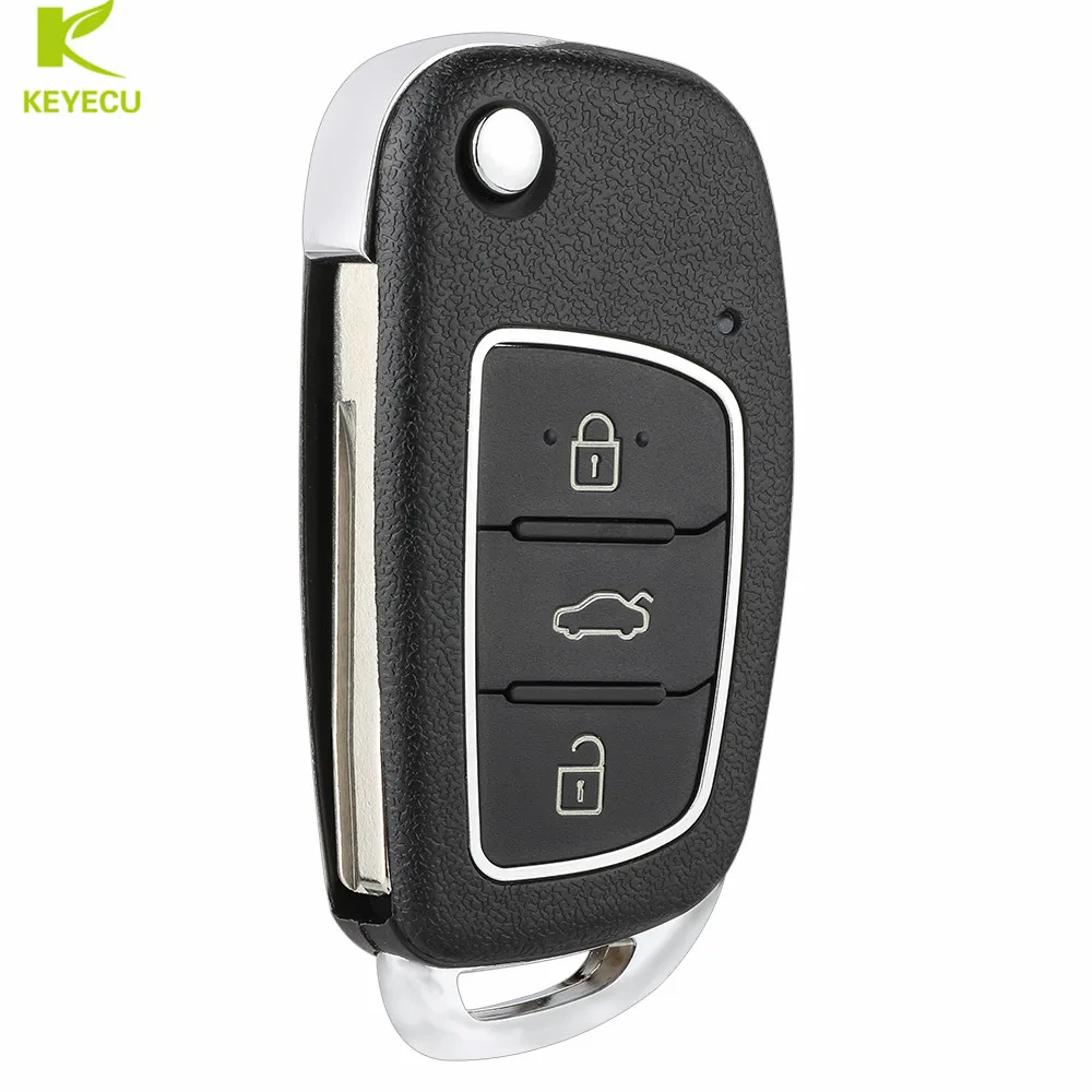 Брелок KEYECU для Hyundai Santa Fe сменный обновленный пульт дистанционного управления 433