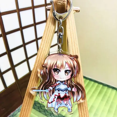 3 вида стилей акриловый брелок аниме меч искусство онлайн Asada Shino Kirigaya Kazuto Yuuki Asuna