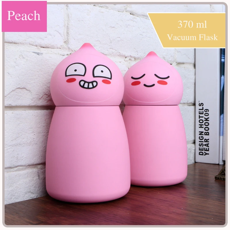 Cute Mini Thermos Cup Peach Boy Lovely Stainless Steel Mug Portable