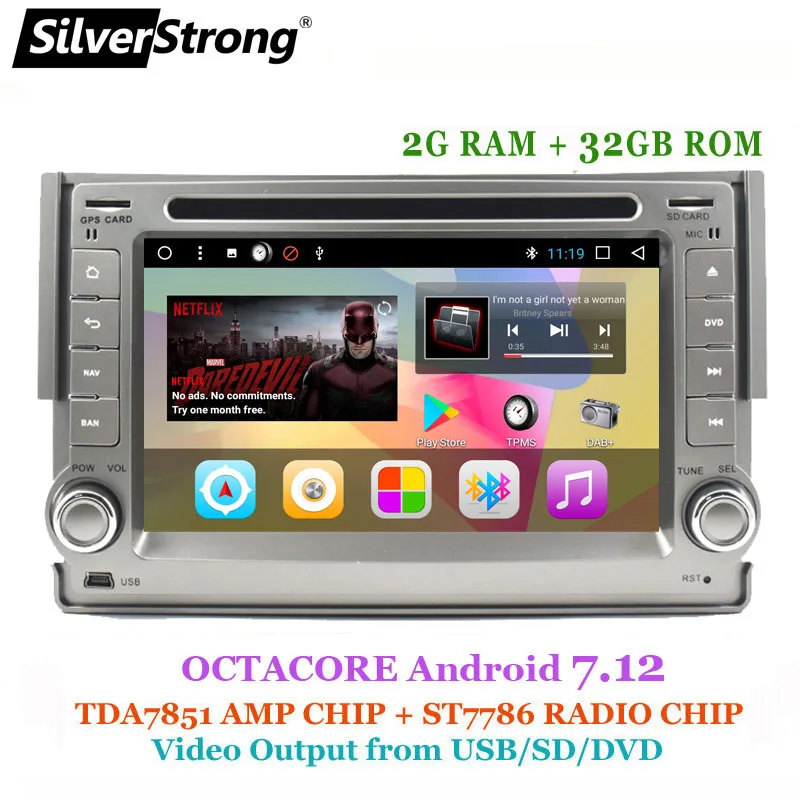 

SilverStrong Android7.1 Car 2Din Radio DVD For Hyundai H1 STAREX Android 2GB ram Navitel Android DVD GPS