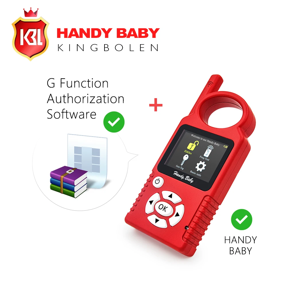 

Original Handy Baby Hand-held V8.1.0 Car Key Copy Auto Key Programmer for 4D/46/48 Chips Plus G Chip Copy Function Authorization