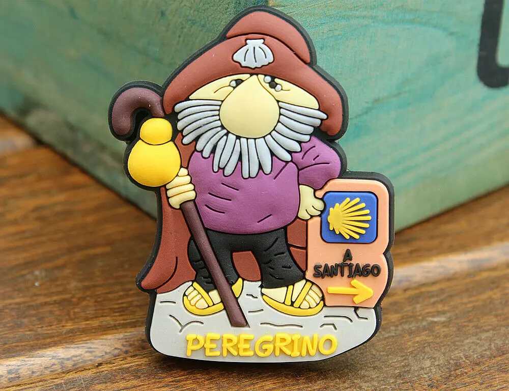 

Peregrino Spain Santiago Tourism Travel Souvenir Cartoon 3D Rubber Fridge Magnet Sticker GIFT IDEA
