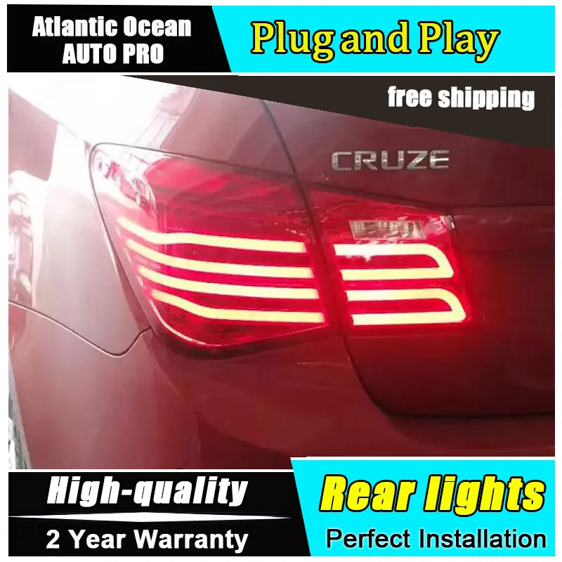 

A&T Car Styling for Chevrolet Cruze Taillights New Cruze Sedan LED Tail Lamp GLK LED Rear Lamp DRL+Brake+Park+Signal led lights